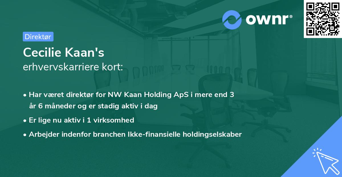 Cecilie Kaan's erhvervskarriere kort