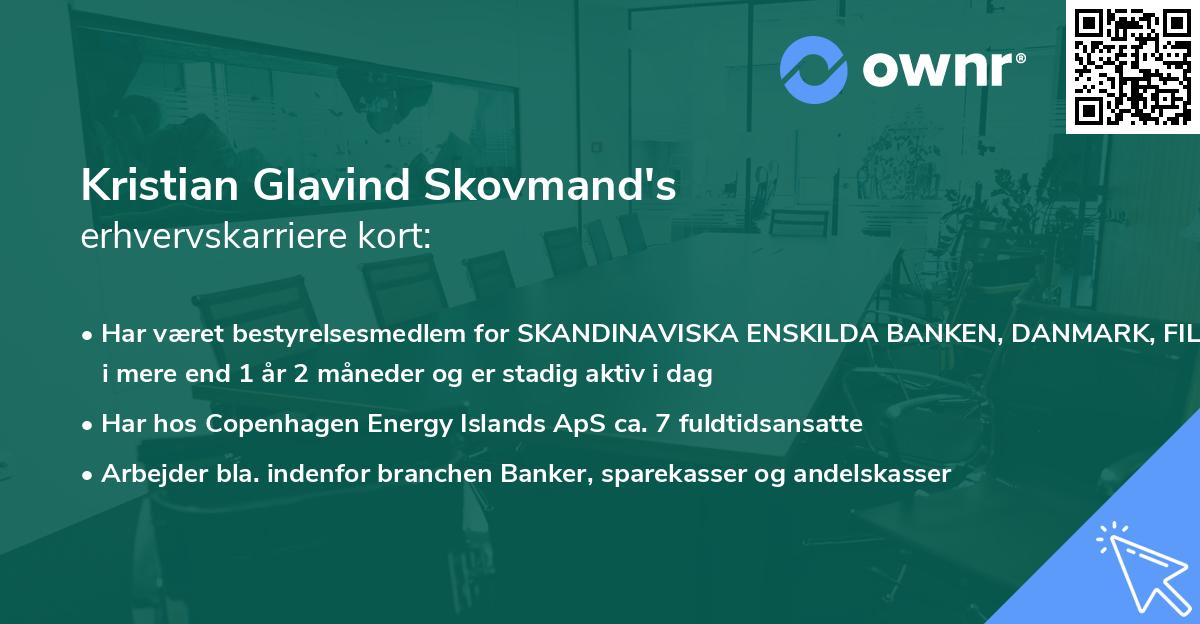 Kristian Glavind Skovmand's erhvervskarriere kort