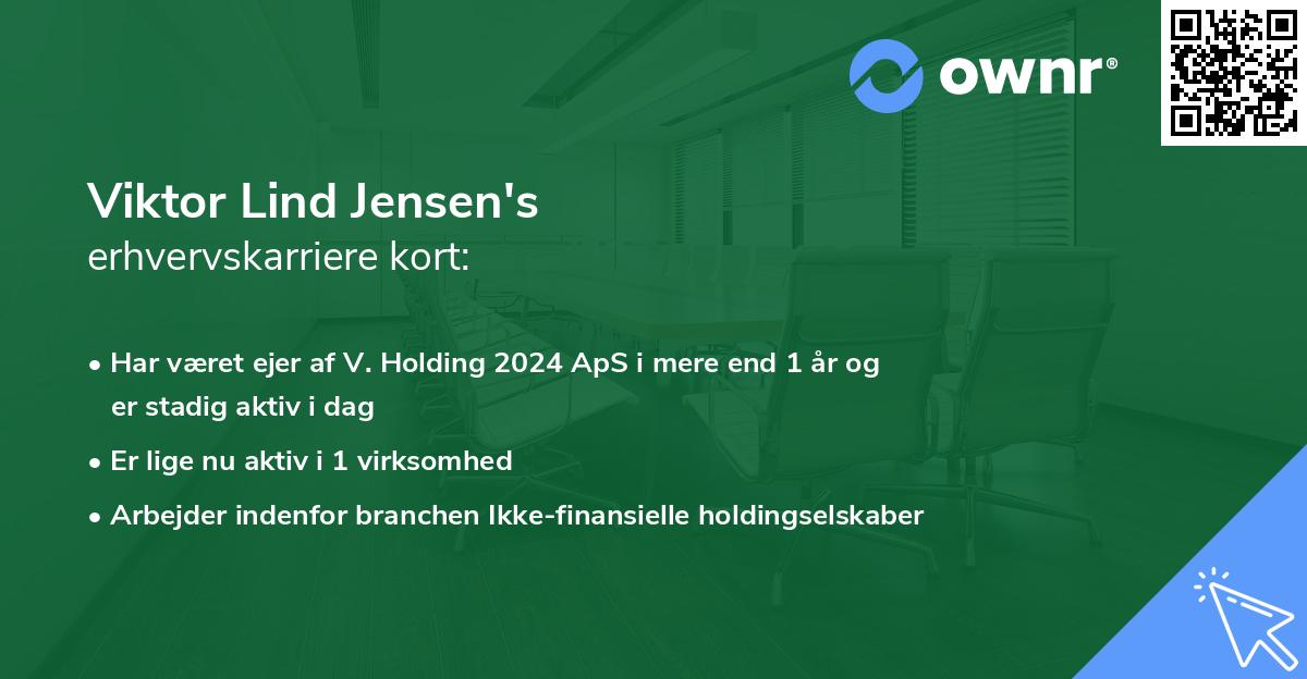 Viktor Lind Jensen's erhvervskarriere kort