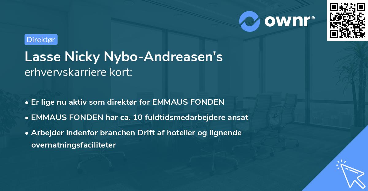 Lasse Nicky Nybo-Andreasen's erhvervskarriere kort