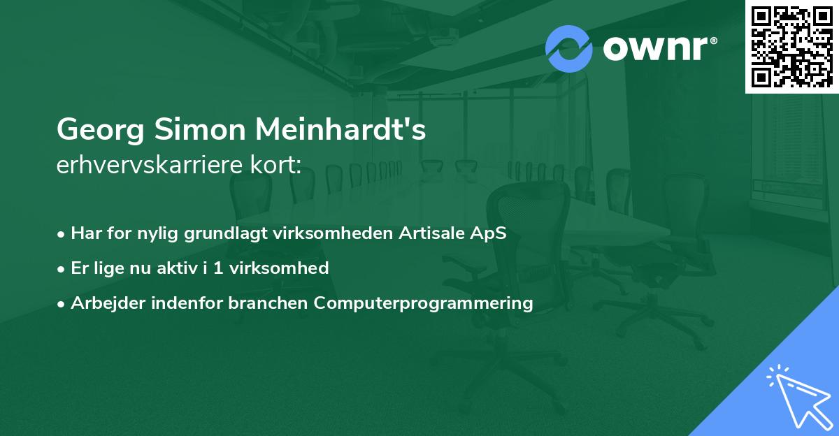Georg Simon Meinhardt's erhvervskarriere kort