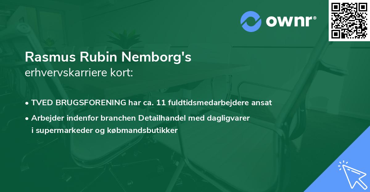 Rasmus Rubin Nemborg's erhvervskarriere kort