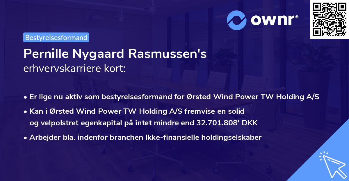 Pernille Nygaard Rasmussen's erhvervskarriere kort