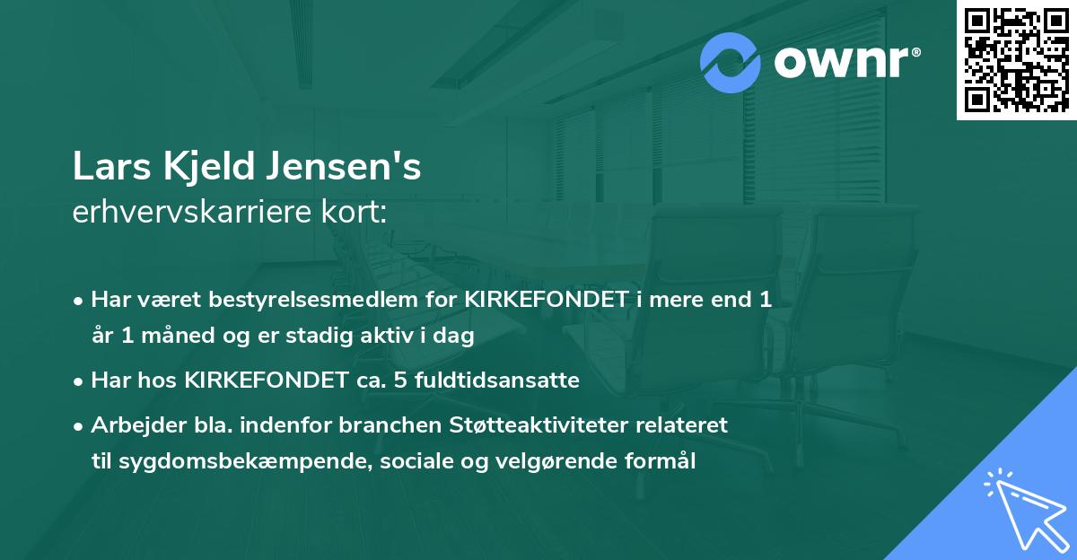 Lars Kjeld Jensen's erhvervskarriere kort