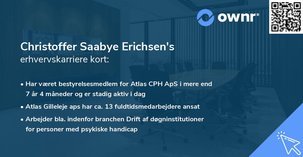 Christoffer Saabye Erichsen's erhvervskarriere kort