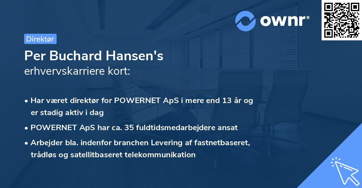 Per Buchard Hansen's erhvervskarriere kort