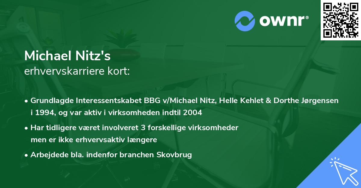 Michael Nitz's erhvervskarriere kort