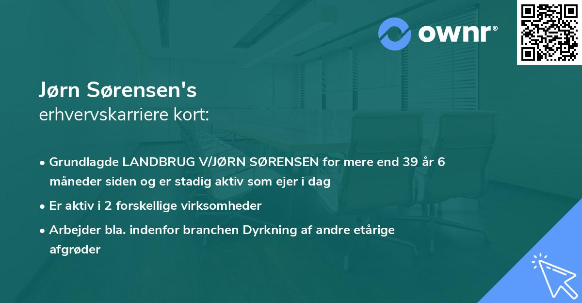 Jørn Sørensen's erhvervskarriere kort