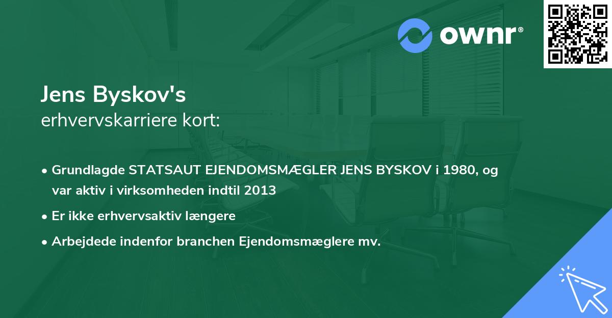 Jens Byskov's erhvervskarriere kort