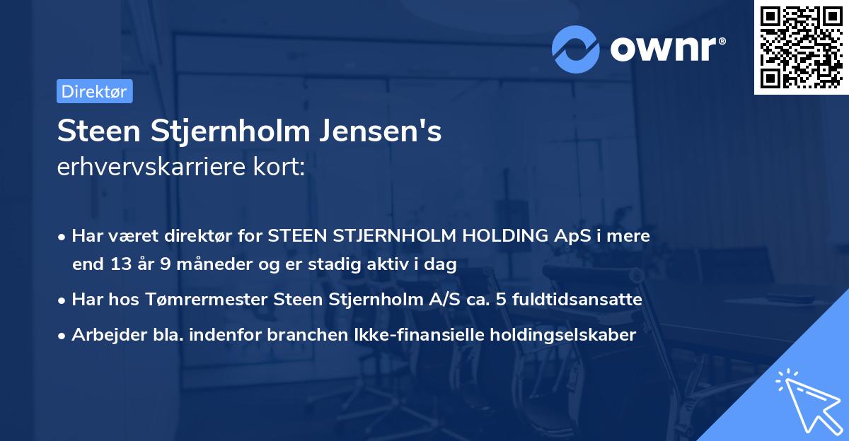 Steen Stjernholm Jensen's erhvervskarriere kort