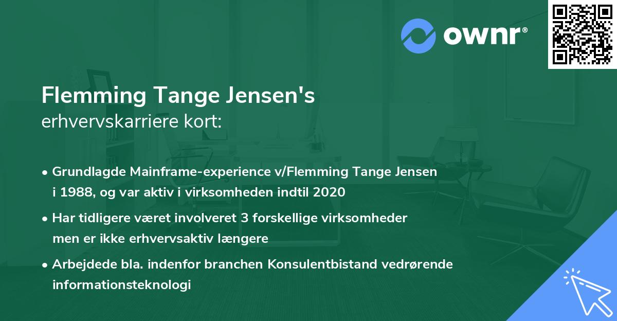 Flemming Tange Jensen's erhvervskarriere kort