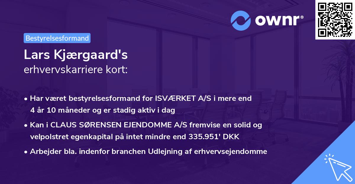 Lars Kjærgaard's erhvervskarriere kort