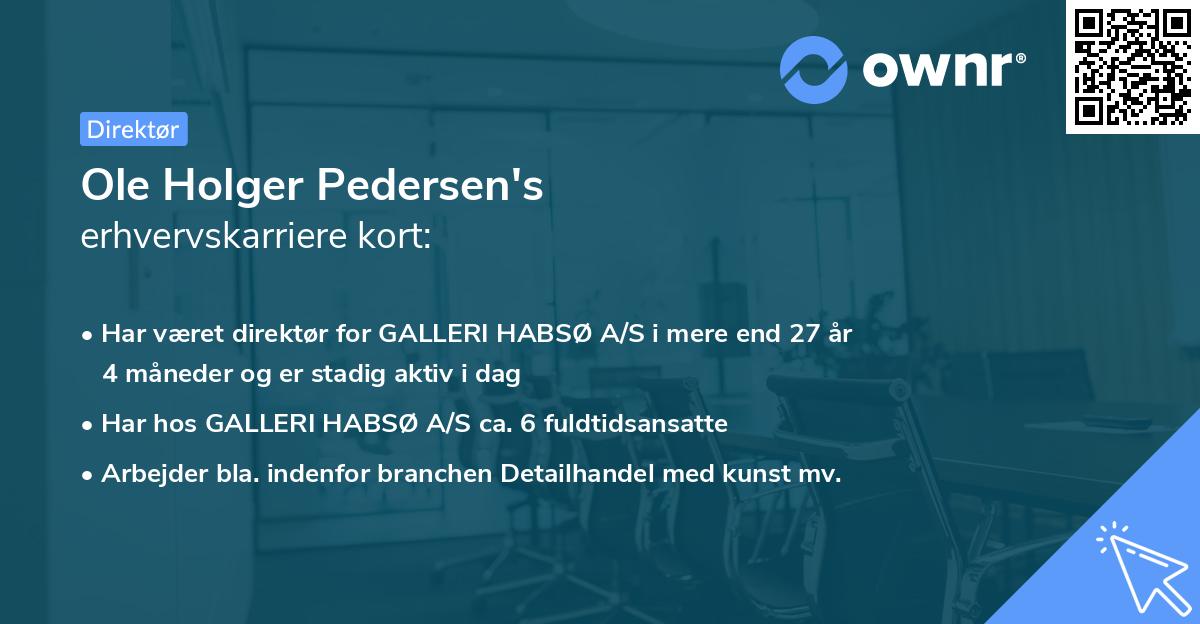 Ole Holger Pedersen's erhvervskarriere kort