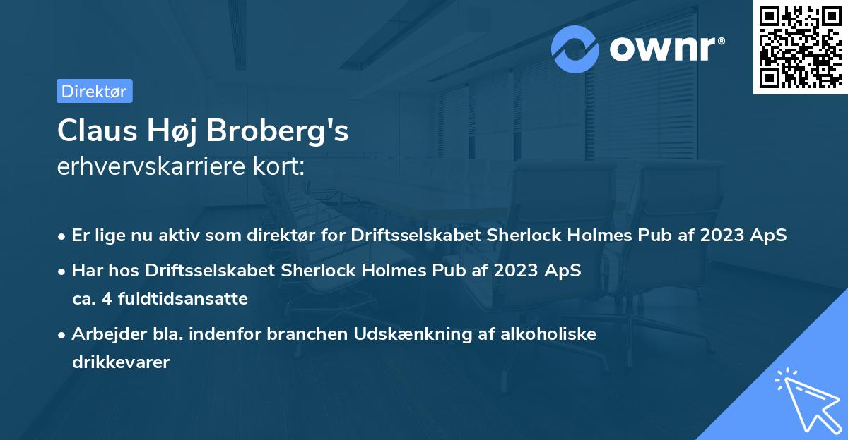 Claus Høj Broberg's erhvervskarriere kort