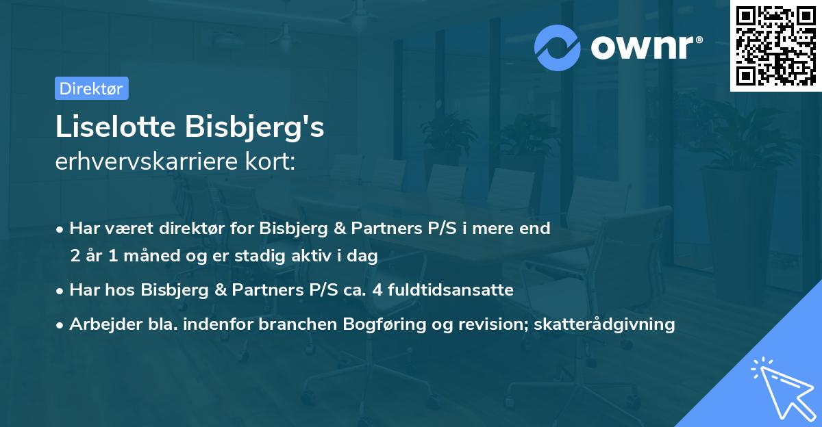 Liselotte Bisbjerg's erhvervskarriere kort