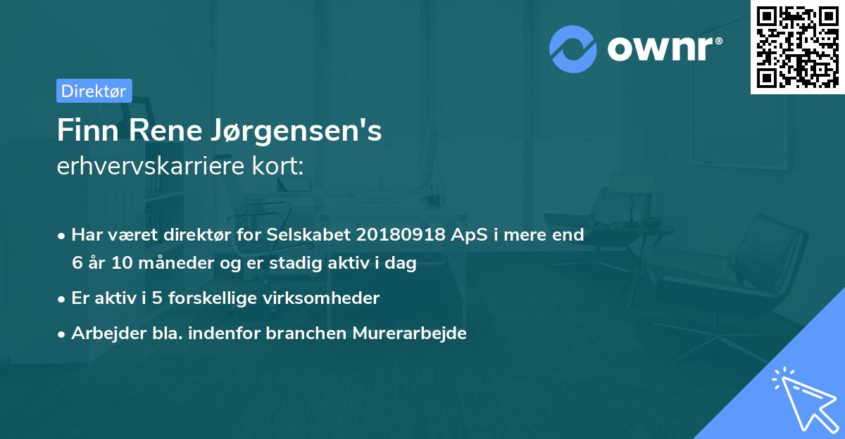 Finn Rene Jørgensen's erhvervskarriere kort