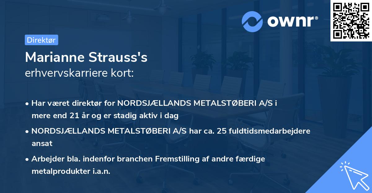 Marianne Strauss's erhvervskarriere kort