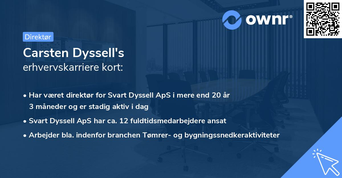 Carsten Dyssell's erhvervskarriere kort