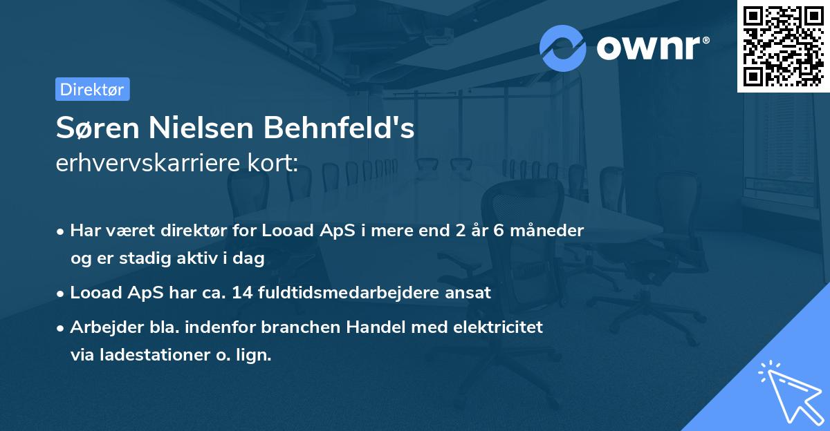 Søren Nielsen Behnfeld's erhvervskarriere kort