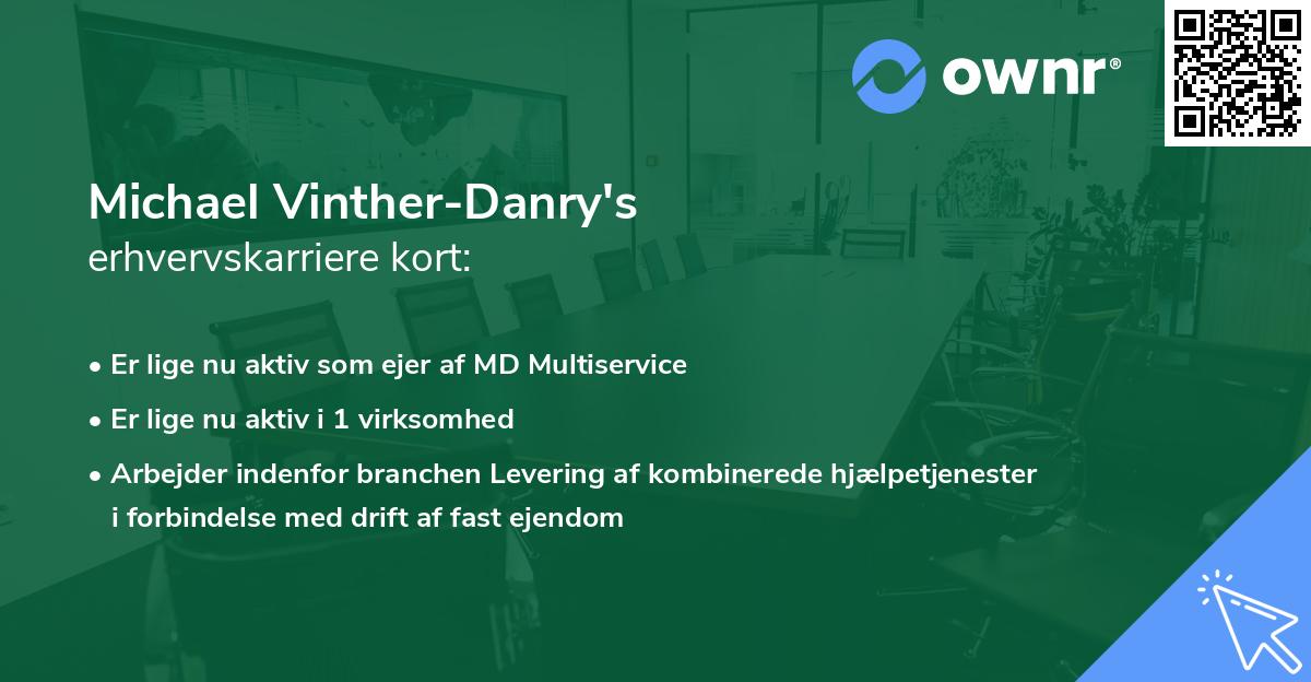 Michael Vinther-Danry's erhvervskarriere kort