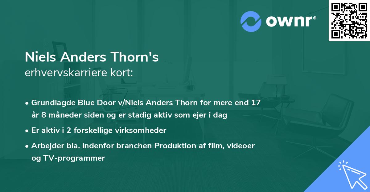 Niels Anders Thorn's erhvervskarriere kort