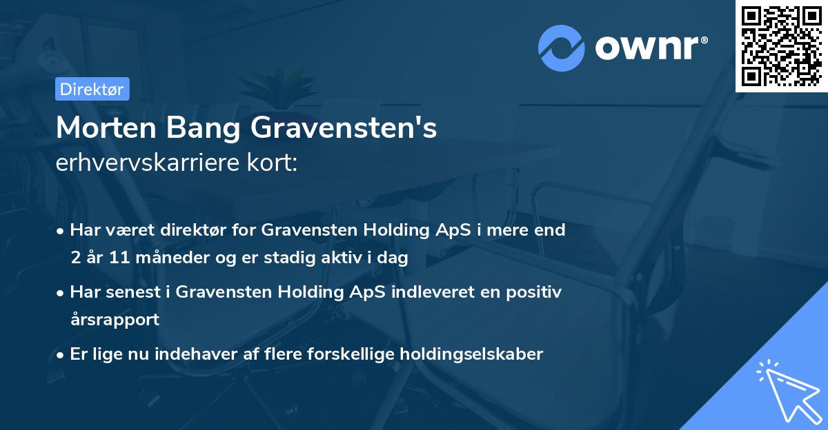 Morten Bang Gravensten's erhvervskarriere kort