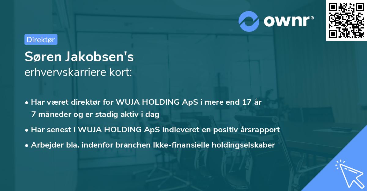 Søren Jakobsen's erhvervskarriere kort