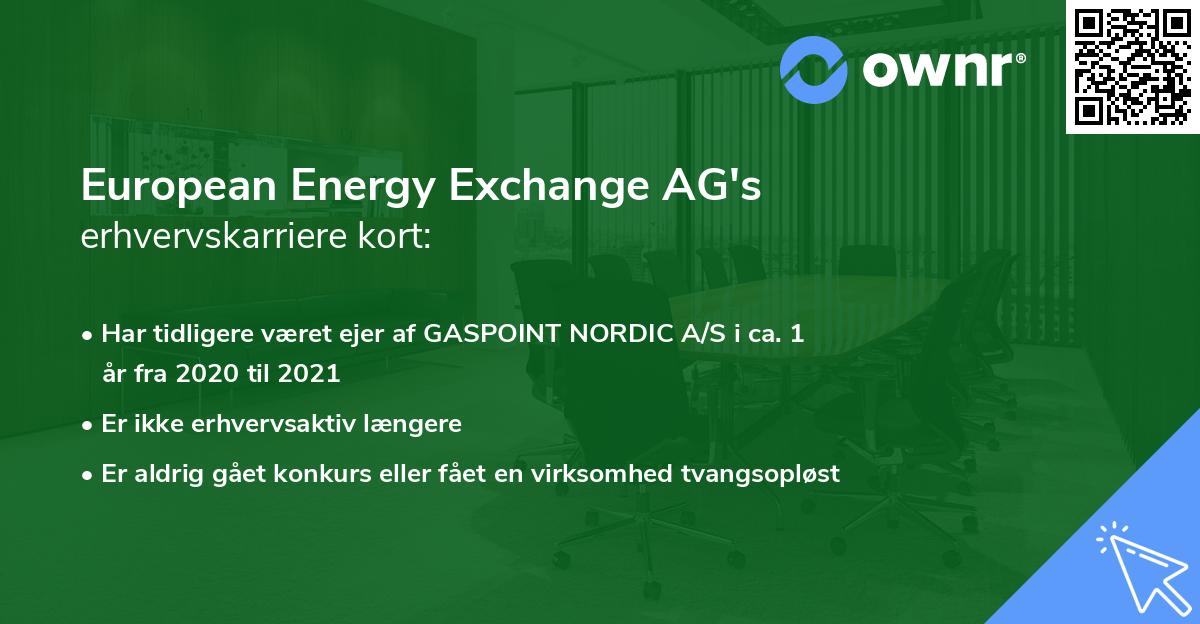 European Energy Exchange AG's erhvervskarriere kort