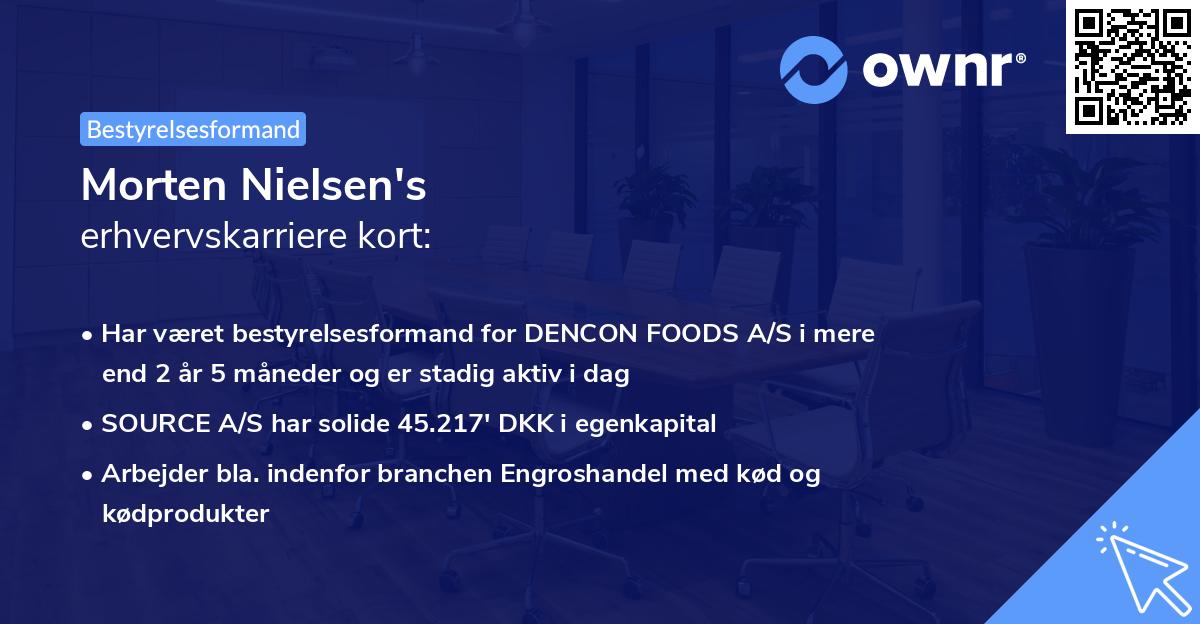 Morten Nielsen's erhvervskarriere kort