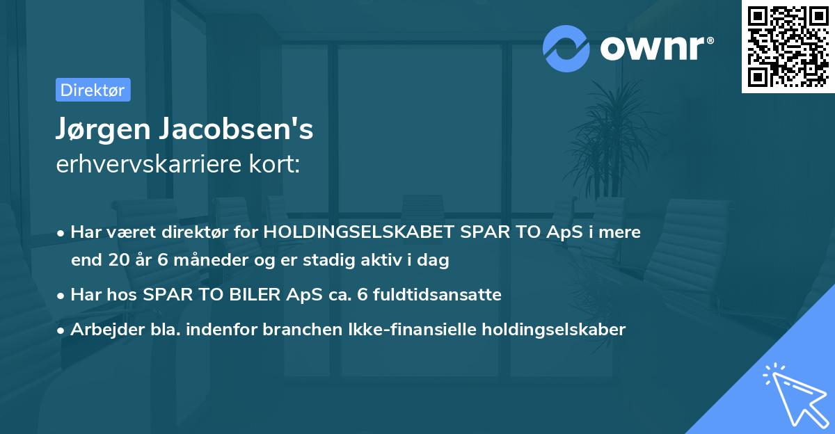 Jørgen Jacobsen's erhvervskarriere kort