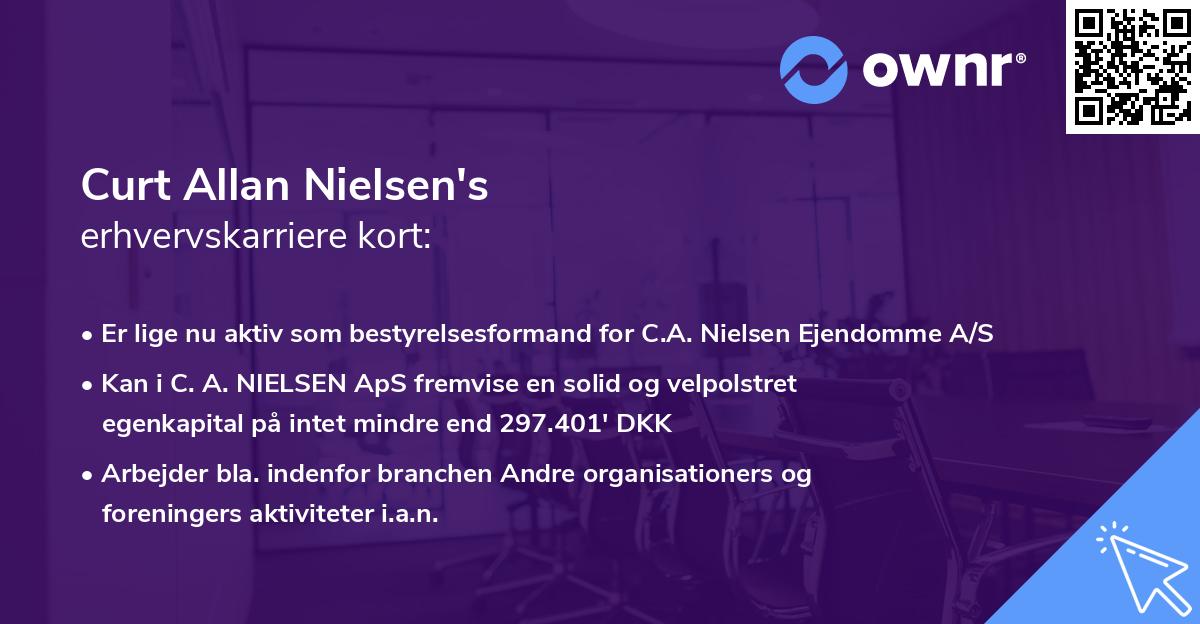 Curt Allan Nielsen's erhvervskarriere kort