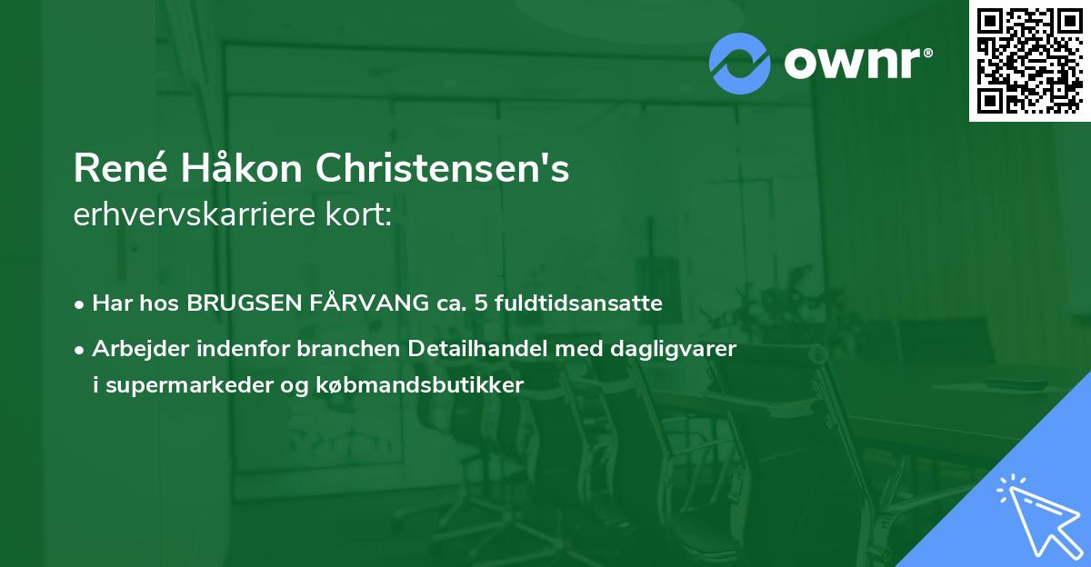 René Håkon Christensen's erhvervskarriere kort