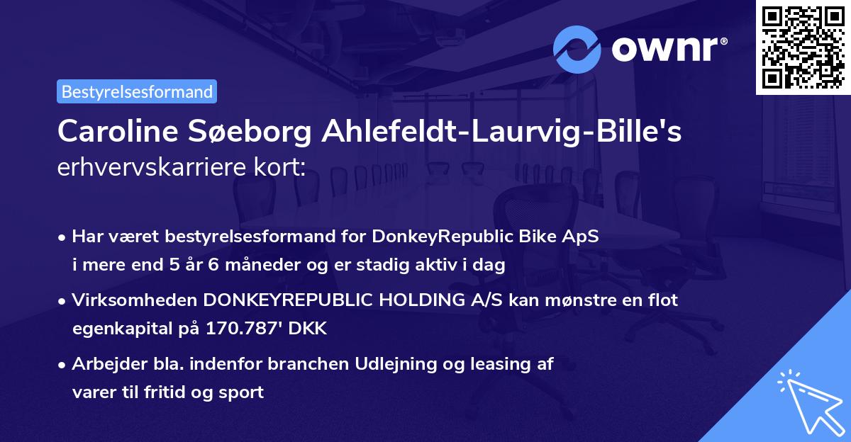 Caroline Søeborg Ahlefeldt-Laurvig-Bille's erhvervskarriere kort