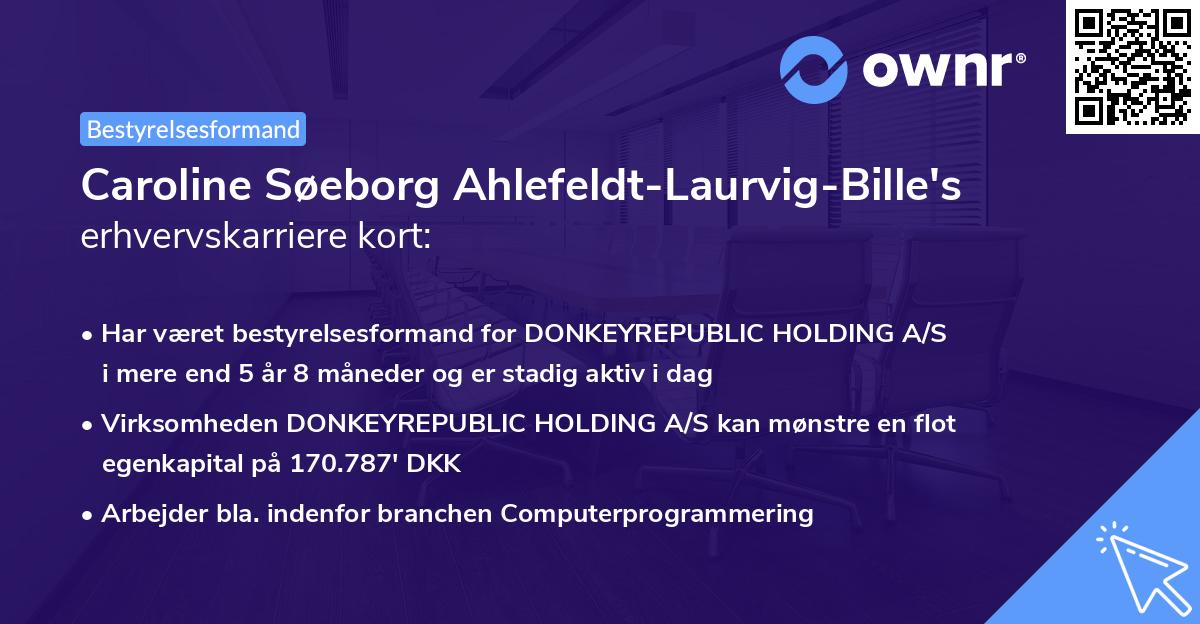 Caroline Søeborg Ahlefeldt-Laurvig-Bille's erhvervskarriere kort