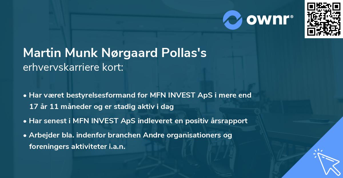 Martin Munk Nørgaard Pollas's erhvervskarriere kort