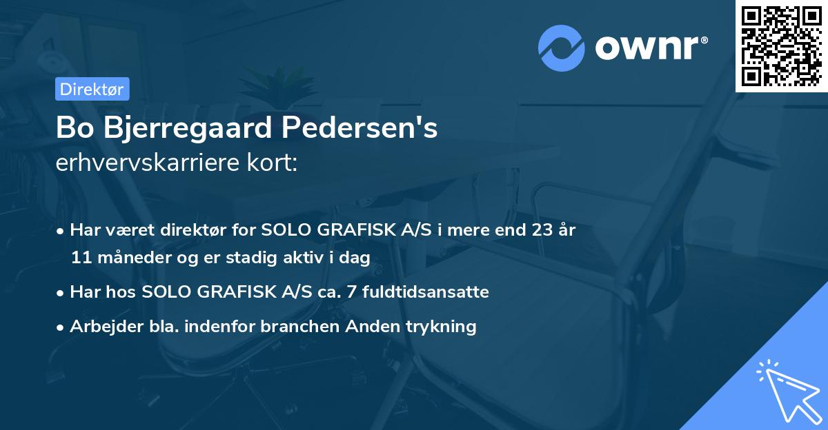 Bo Bjerregaard Pedersen's erhvervskarriere kort