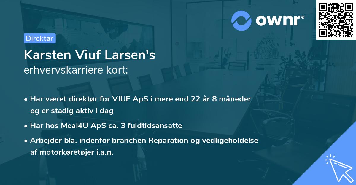 Karsten Viuf Larsen's erhvervskarriere kort