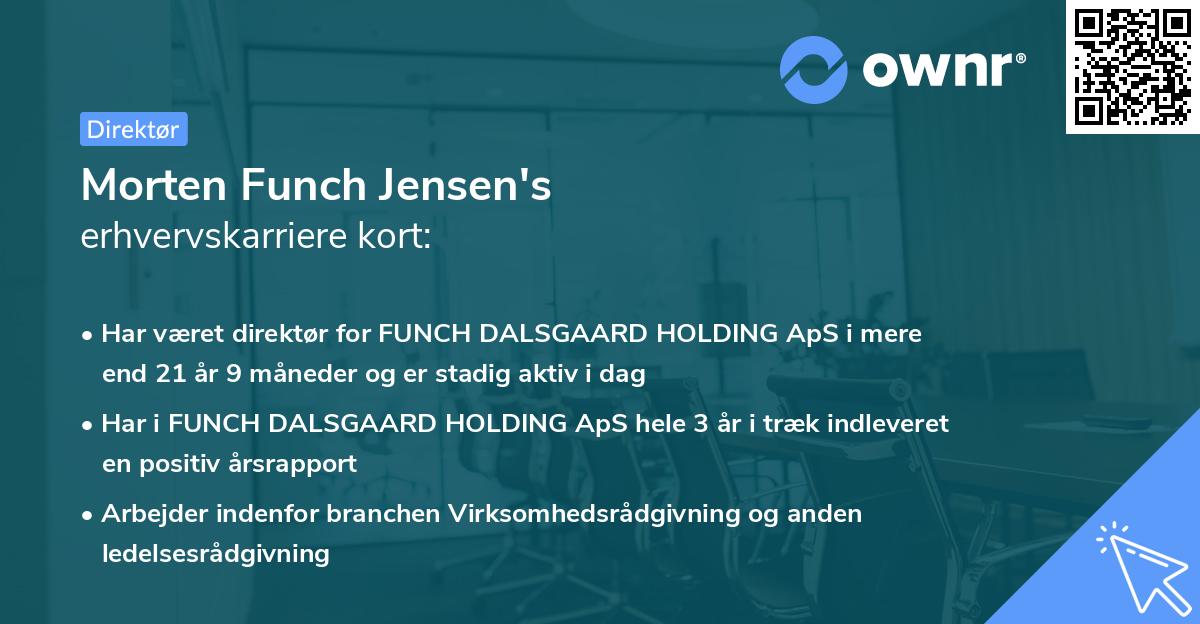 Morten Funch Jensen's erhvervskarriere kort