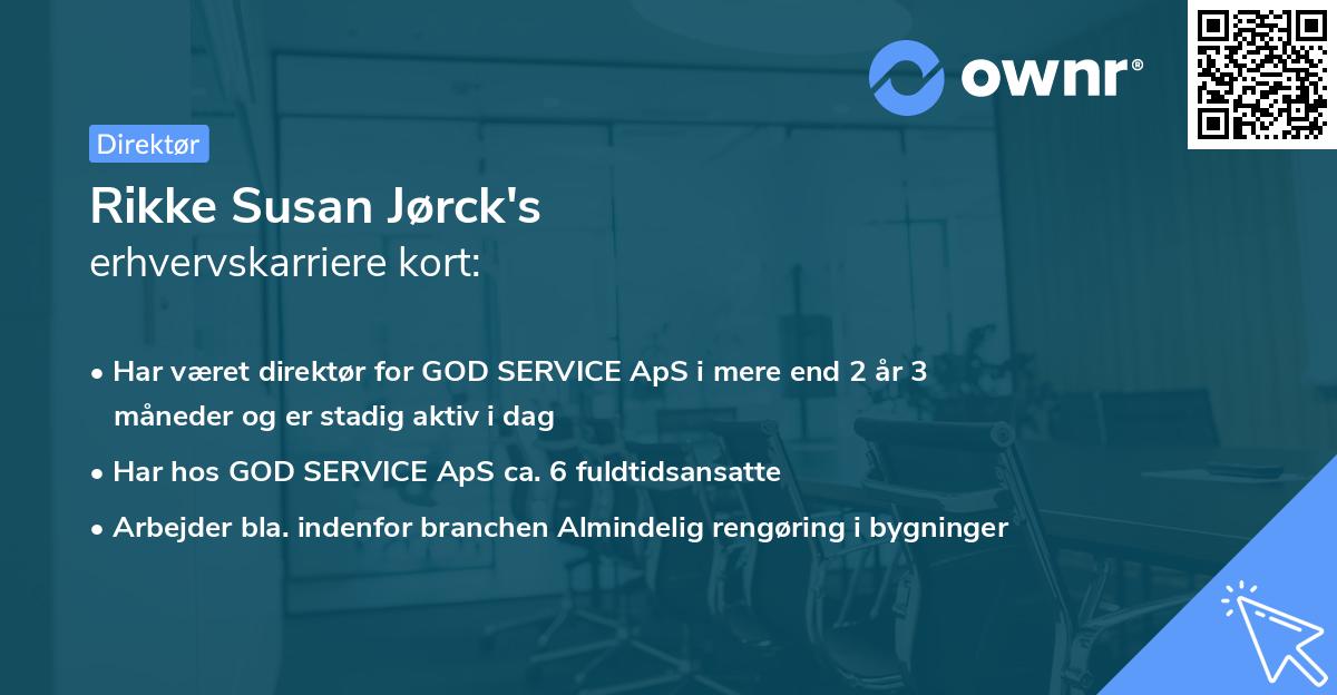 Rikke Susan Jørck's erhvervskarriere kort