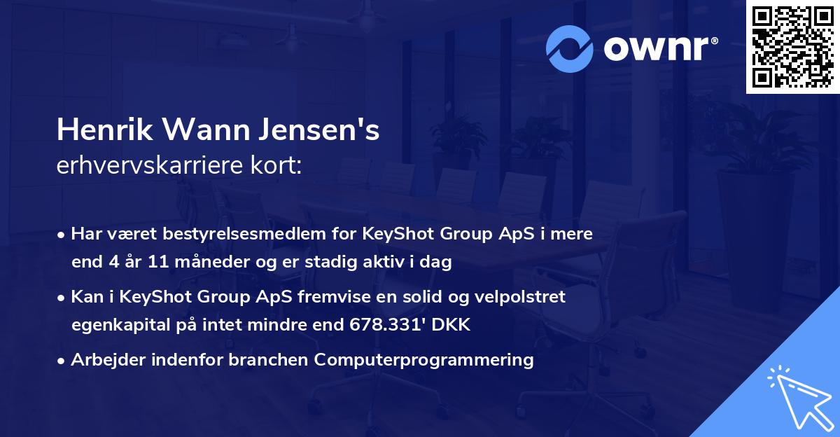 Henrik Wann Jensen's erhvervskarriere kort