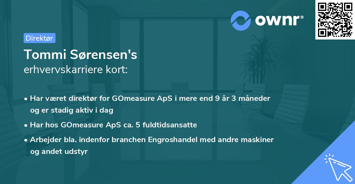 Tommi Sørensen's erhvervskarriere kort