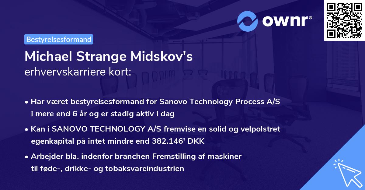 Michael Strange Midskov's erhvervskarriere kort