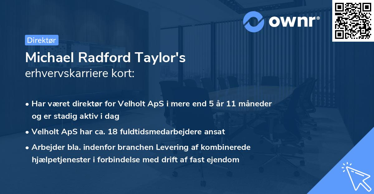 Michael Radford Taylor's erhvervskarriere kort
