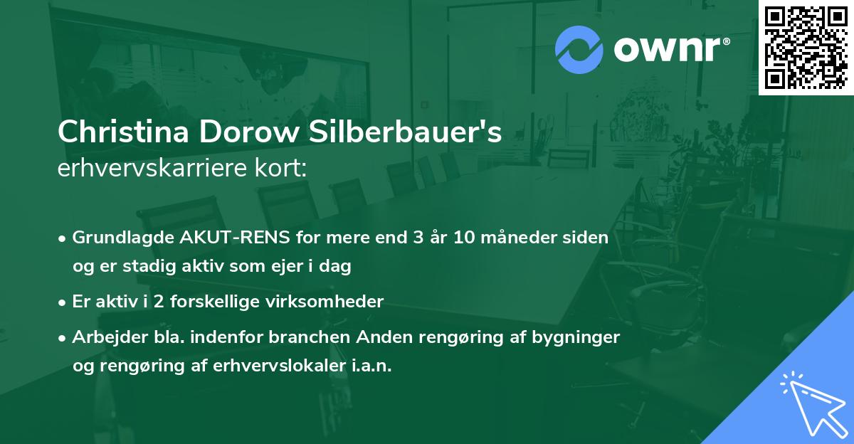 Christina Dorow Silberbauer's erhvervskarriere kort