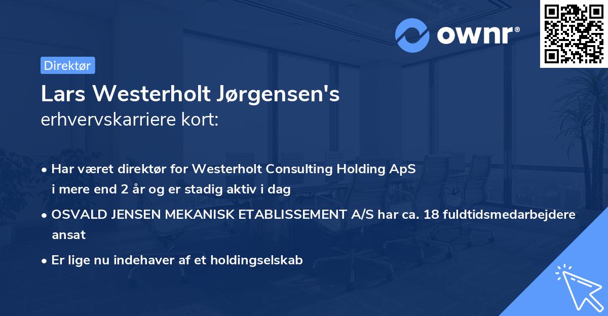 Lars Westerholt Jørgensen's erhvervskarriere kort