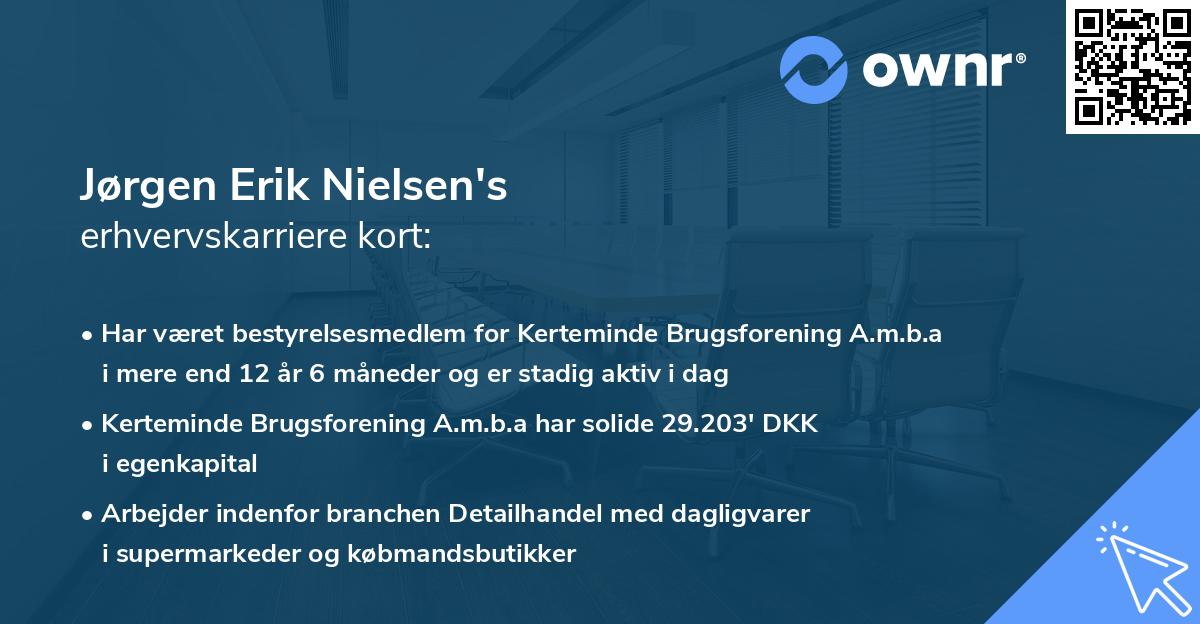 Jørgen Erik Nielsen's erhvervskarriere kort