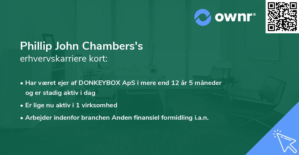 Phillip John Chambers's erhvervskarriere kort
