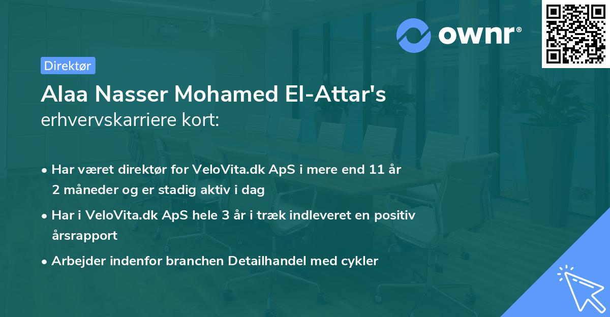 Alaa Nasser Mohamed El-Attar's erhvervskarriere kort