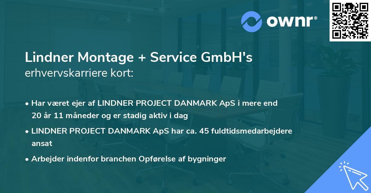 Lindner Montage + Service GmbH's erhvervskarriere kort