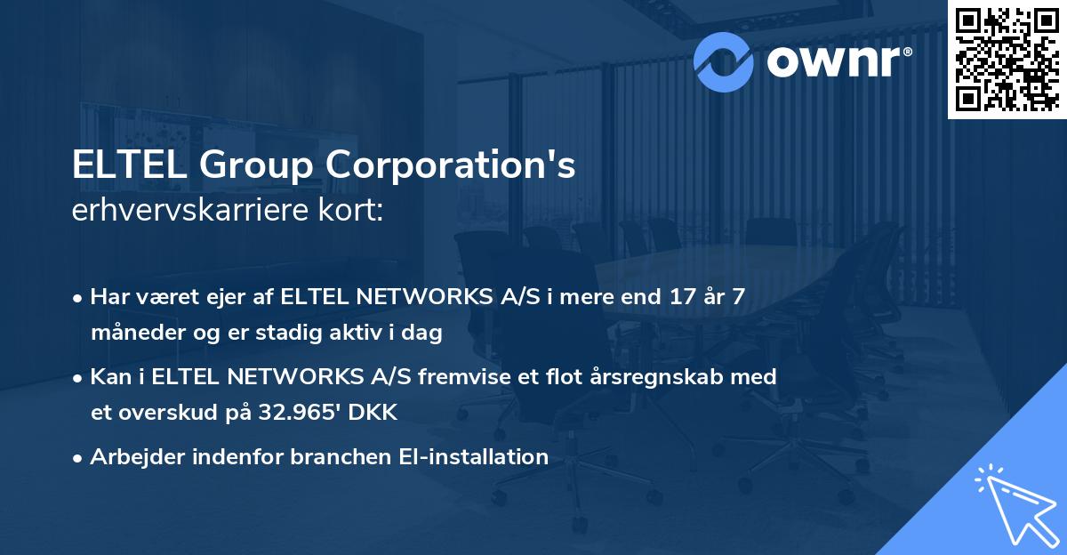 ELTEL Group Corporation's erhvervskarriere kort